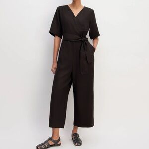 Everlane Black Linen Jumpsuit